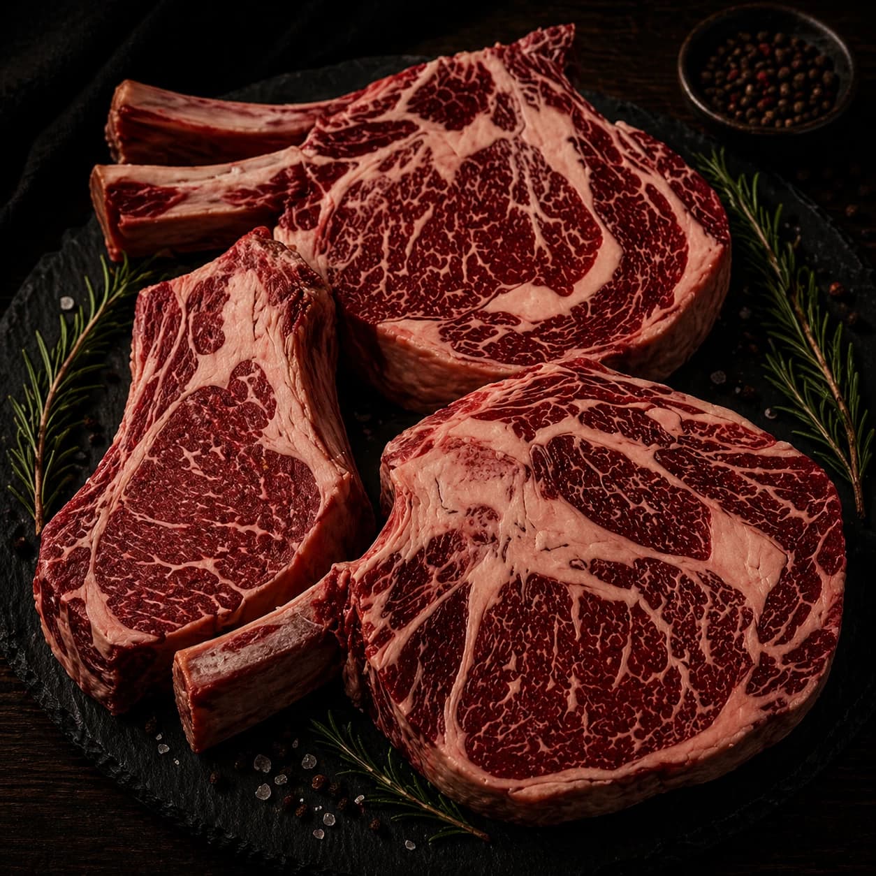 22 oz USDA (HAND SELECTED-UPPER) PRIME BLACK ANGUS COWBOY RIBEYE
